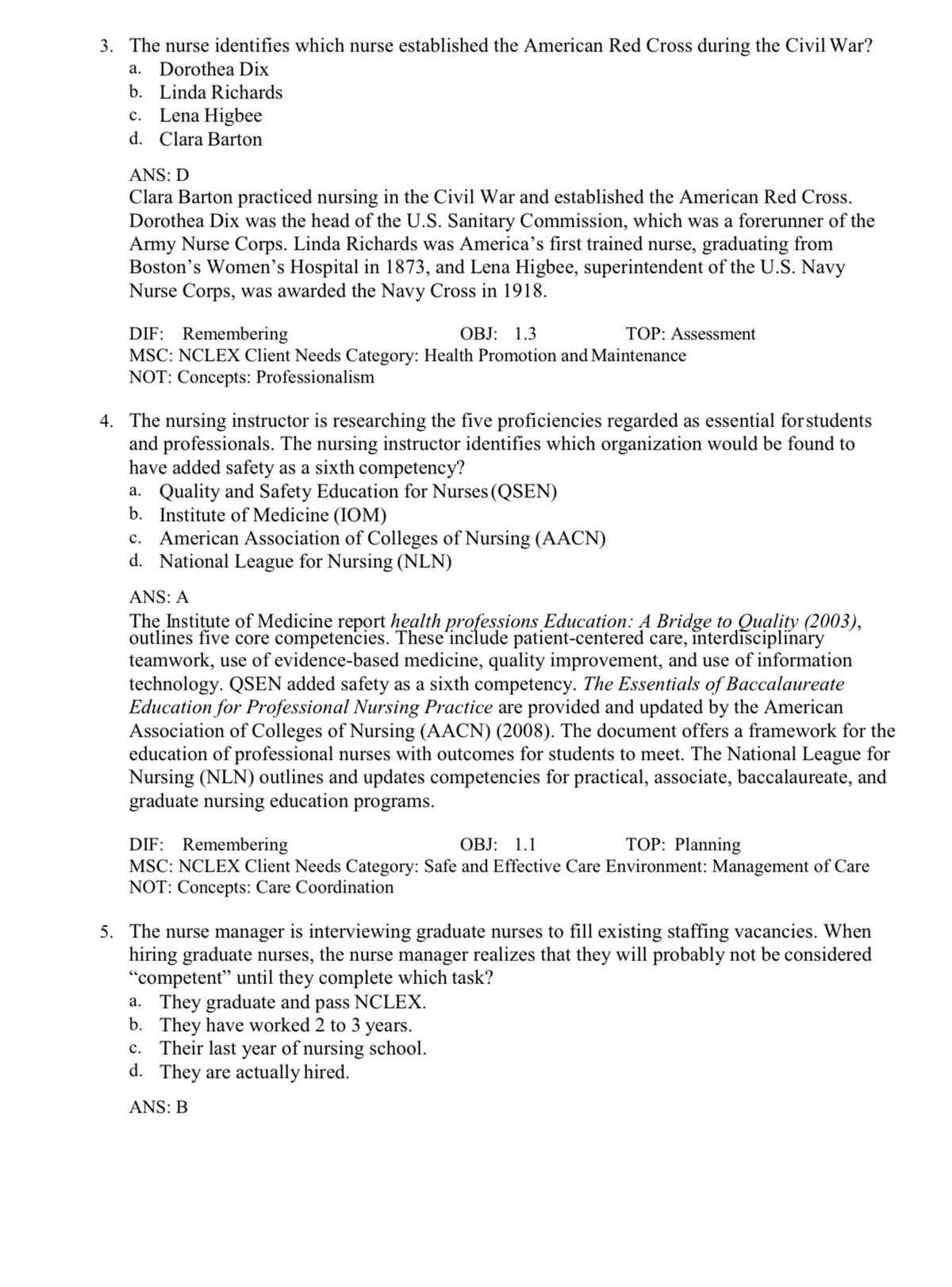 Testbank Fundamentals of Nursing: Active Learning for Collaborative Practice, 3. Auflage von Yoost