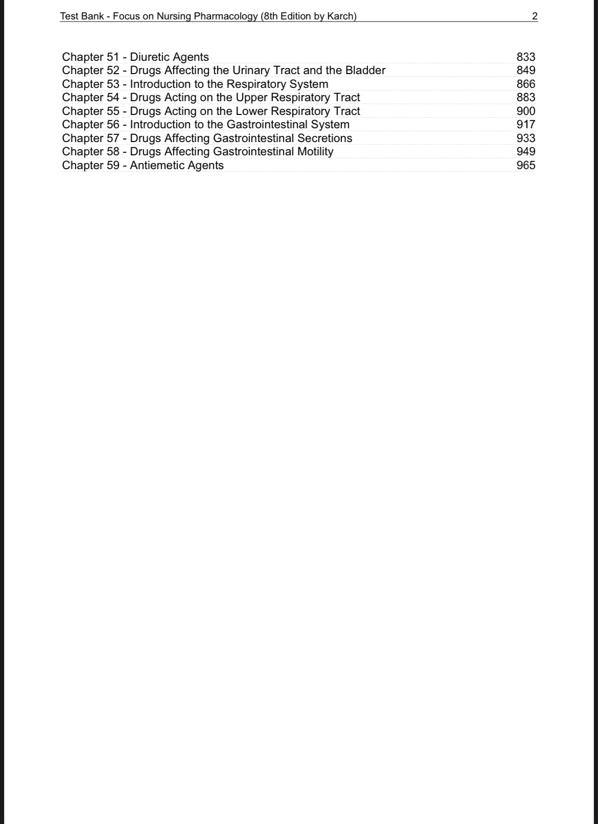 Testbank Focus on Nursing Pharmacology, 8. Auflage von Amy M. Karch