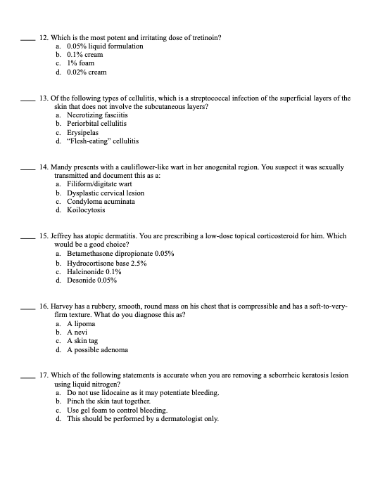 Testbank Primary Care: The Art and Science of Advanced Practice Nursing – An Interprofessional Approach, 6. Auflage von Dunphy