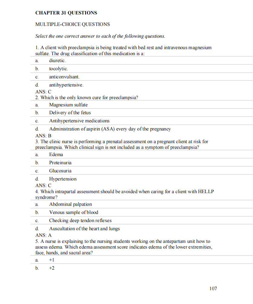 Testbank Women’s Health in Nursing, 3. Auflage von Kerri Durnell Schuiling