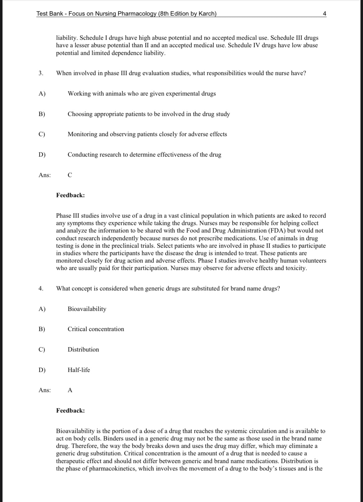 Testbank Focus on Nursing Pharmacology, 8. Auflage von Amy M. Karch