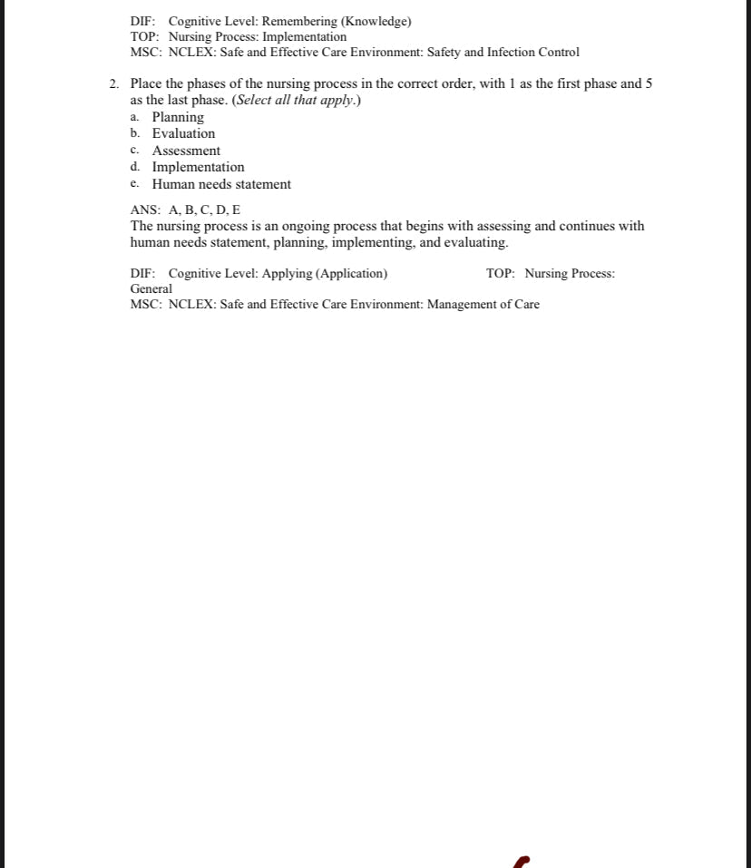 Testbank Pharmacology and the Nursing Process, 9. Auflage von Lilley