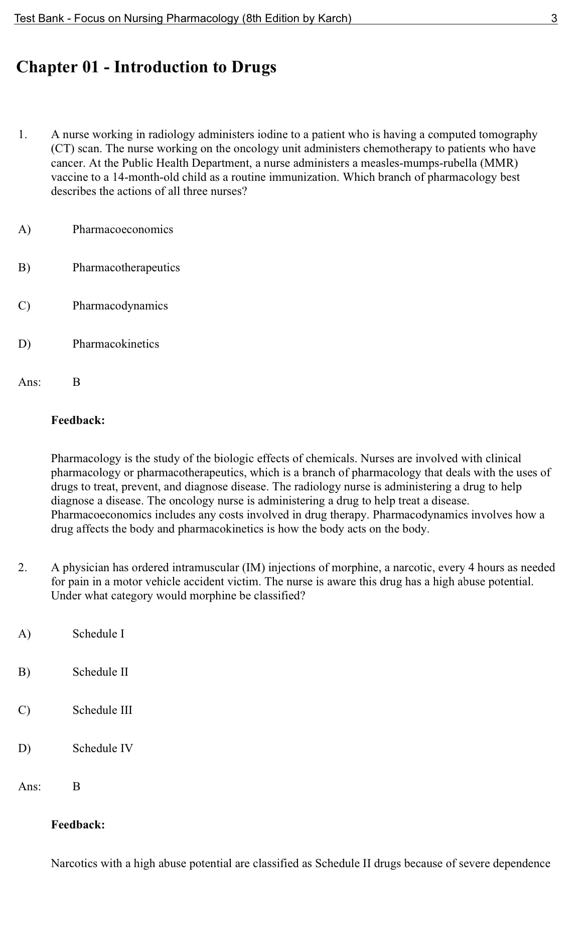 Testbank Focus on Nursing Pharmacology, 8. Auflage von Karch