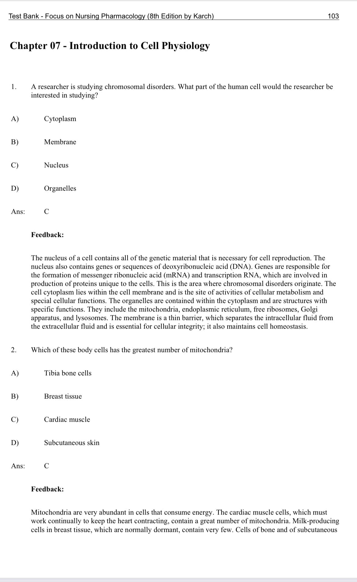 Testbank Focus on Nursing Pharmacology, 8. Auflage von Karch