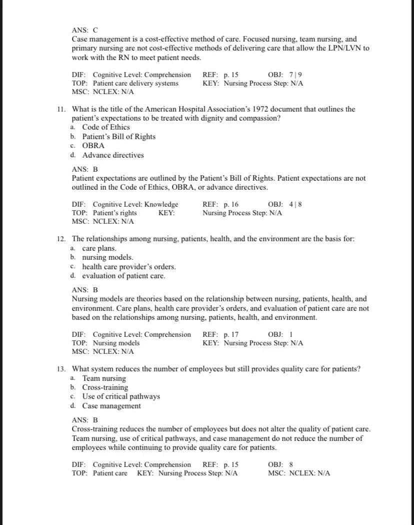Testbank Foundations of Nursing, 9. Auflage von Cooper