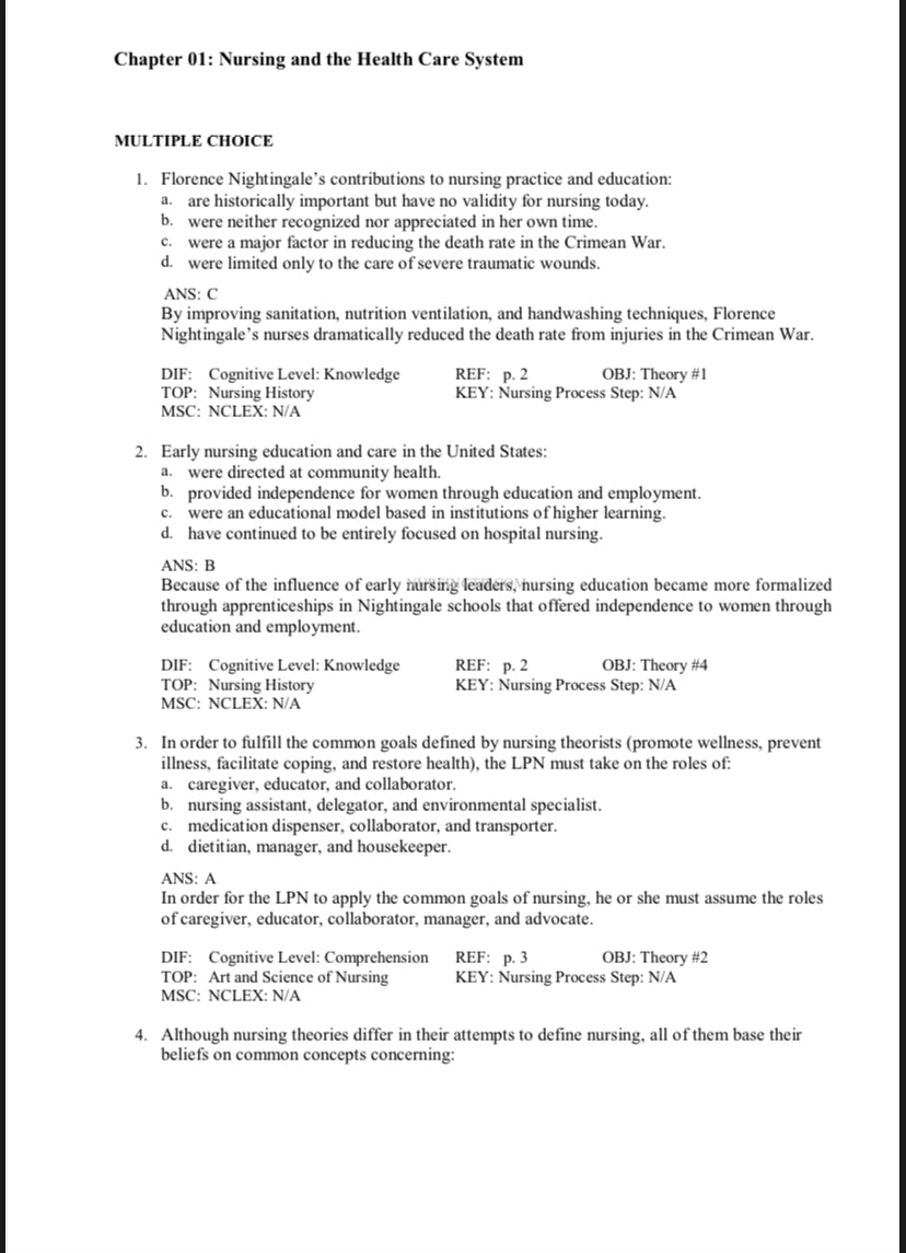 Testbank Fundamental Concepts and Skills for Nursing, 6. Auflage von Williams