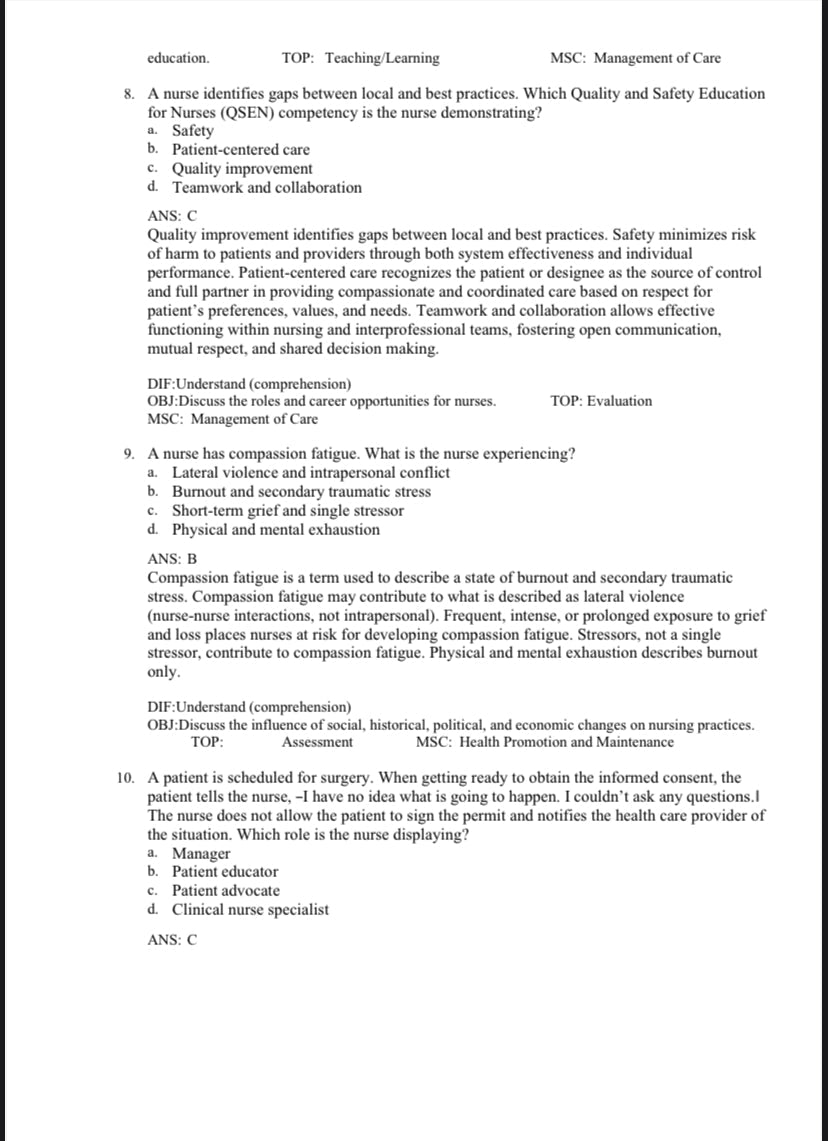 Testbank Fundamentals of Nursing, 11. Auflage von Potter