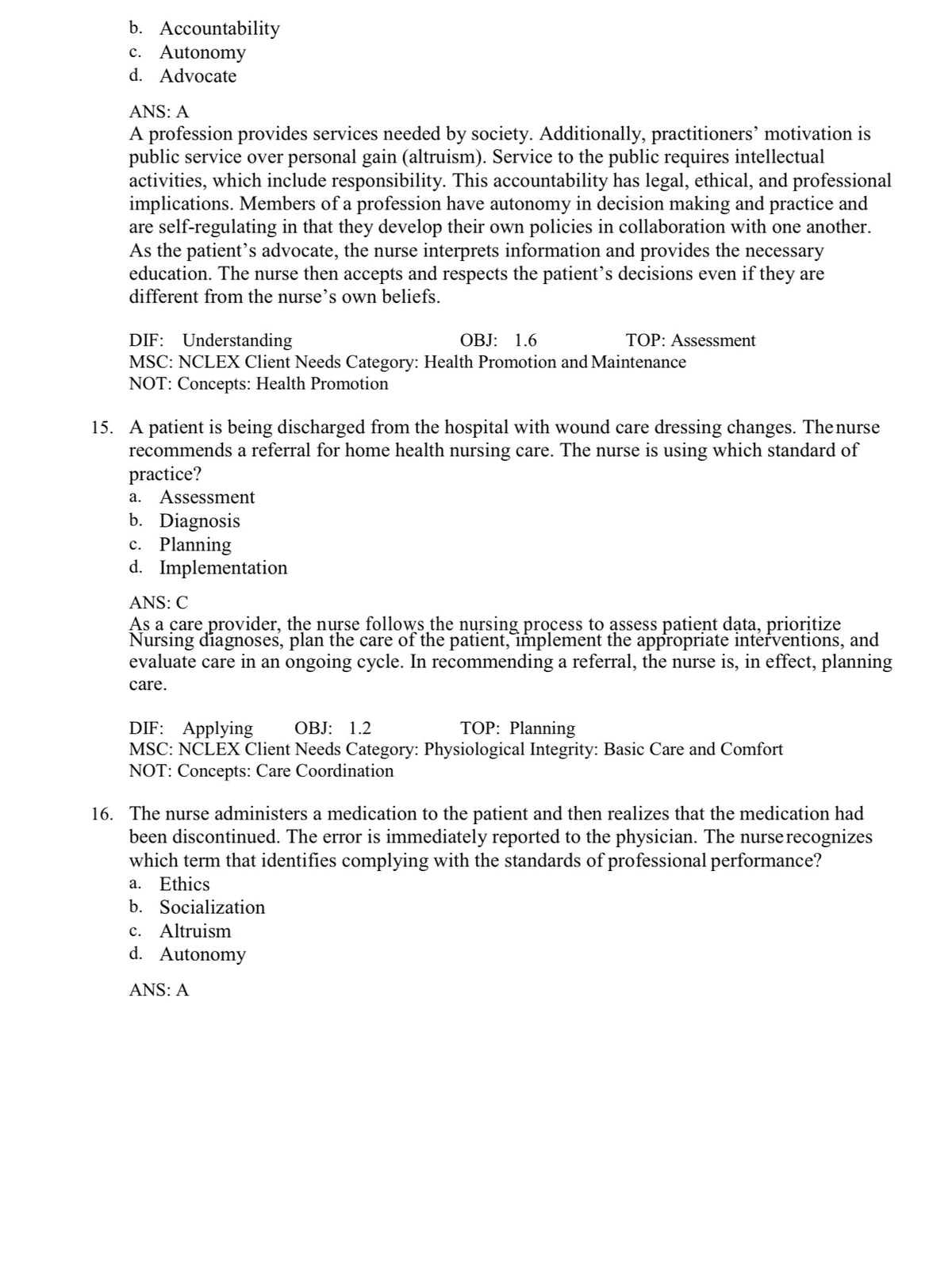 Testbank Fundamentals of Nursing: Active Learning for Collaborative Practice, 3. Auflage von Yoost