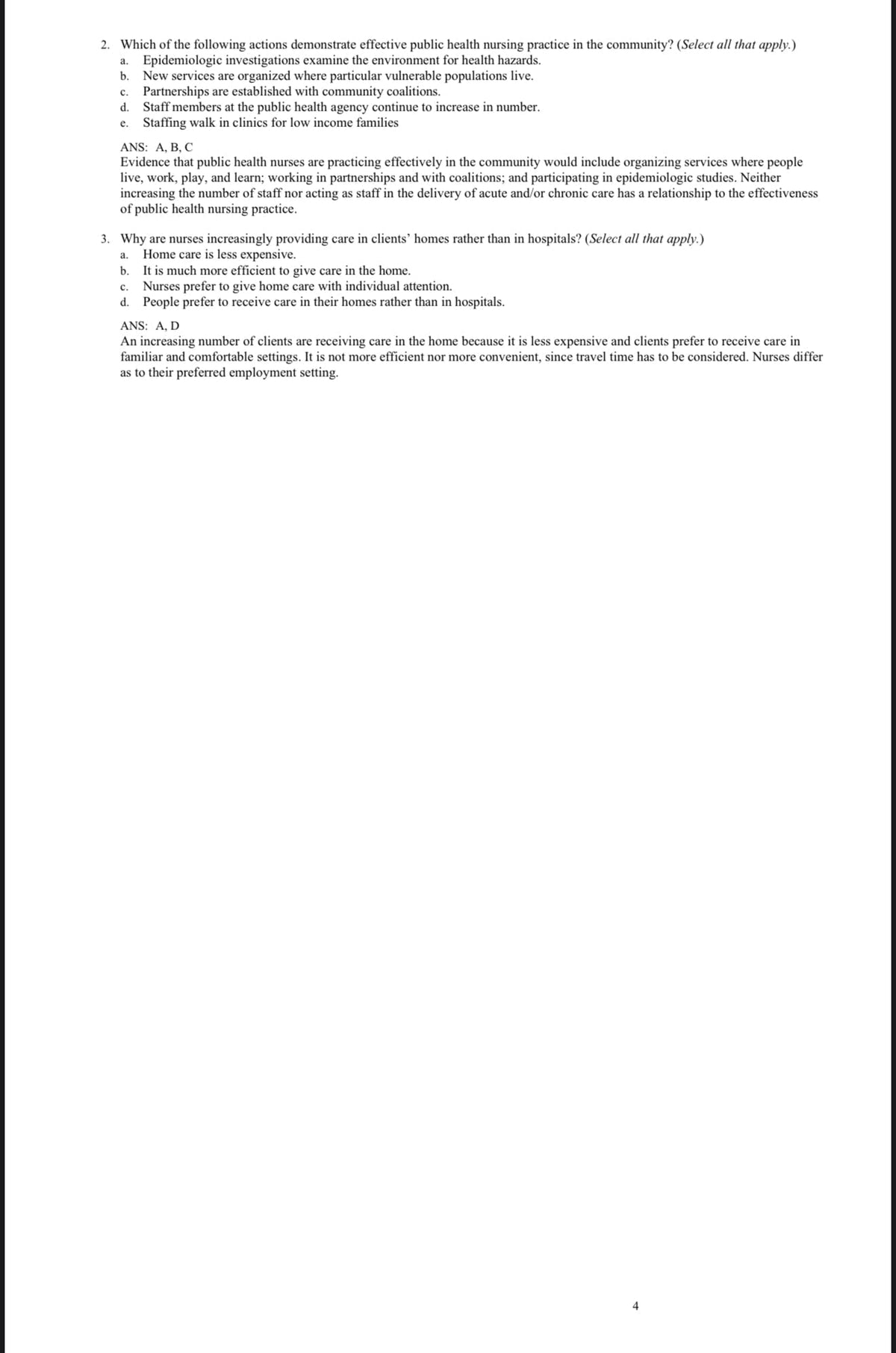 Testbank Foundations for Population Health in Community/Public Health Nursing, 6. Auflage